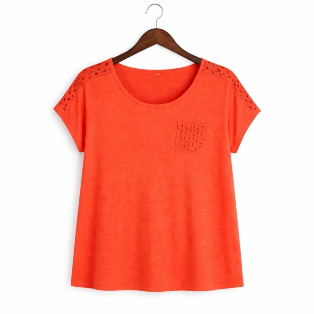 🎉Hannah Coral Lacey Womens Top Size XL